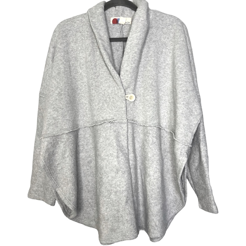 Free People Beach oversized Grey long sleeve cardigan